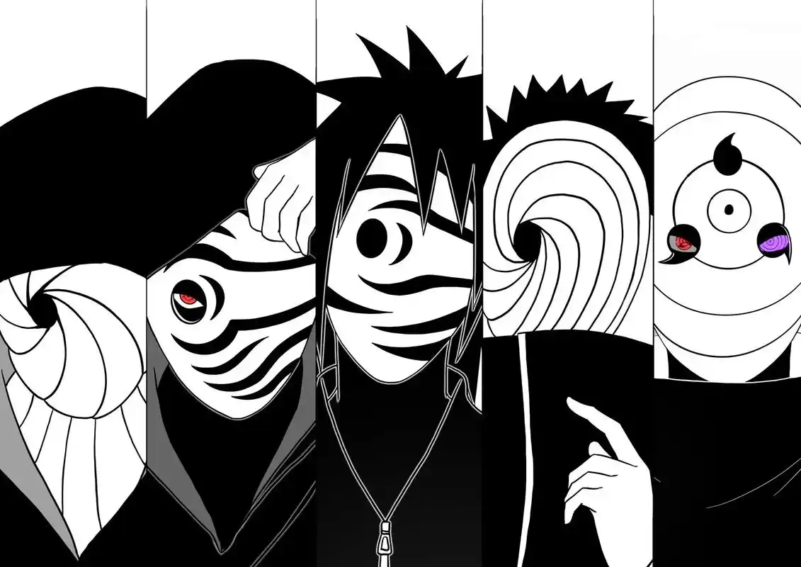 你们想要的黑白版#带土 #绘画 - 抖音