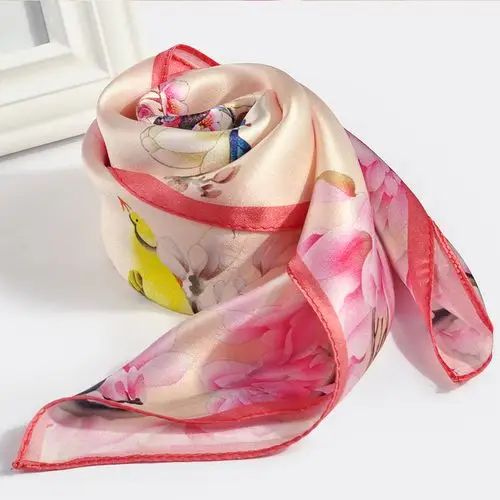 真丝围巾中方巾丝巾女春秋夏季韩版春季百搭职业小方巾桑蚕丝2017