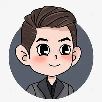 穿西装的商务男士可爱风原创手绘头像