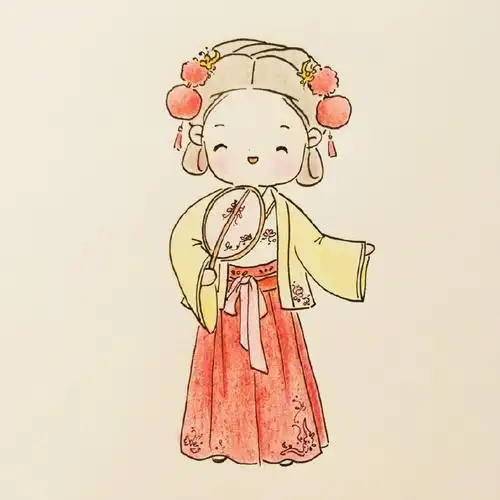 古风公主简笔画 十二生肖古风公主简笔画