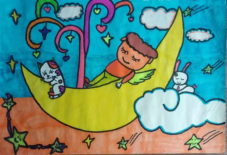 2019年"放飞梦想"湖北省少儿画展作品(邾城二小原创)