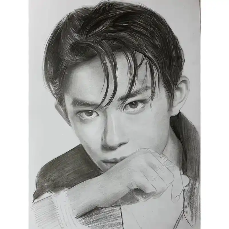 素描易烊千玺你们想看我画谁呢