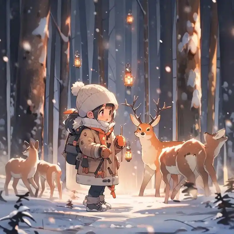 卖火柴的小女孩今天也找到同伴了嗷.#治愈系 #好看的背景图  - 抖音