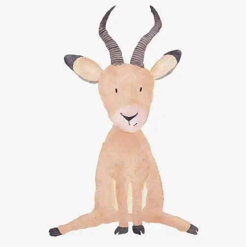 动物插图卡通山羊矢量图下载