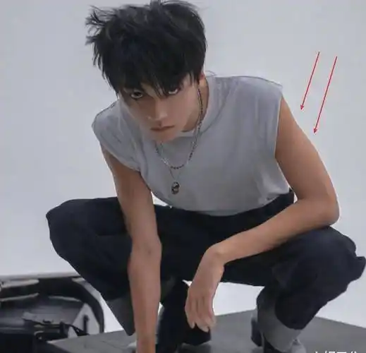 王俊凯他的肌肉线条十分优越,同时肌肉也是很明显,穿着无袖的时候