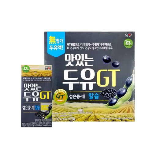呈酷gt黑豆奶 190mlx16 韩国原装进口南阳豆奶黑豆黑芝麻黑豆奶纸盒装