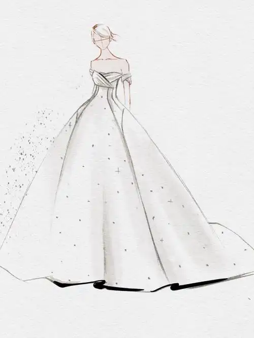 bride原创婚纱手稿☆☆原创|温度|生命力…