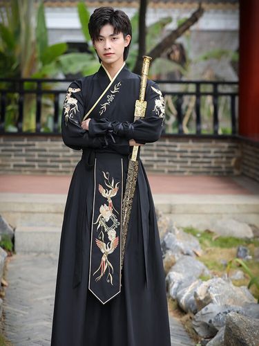 携鱼原创古风汉服男装帅气古装服装武侠风剑客学生表演服超仙套装 825