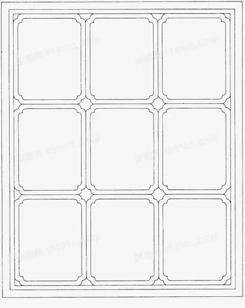 创意九宫格镂空边框图片免费下载_png素材_编号vr7i4w451_图精灵