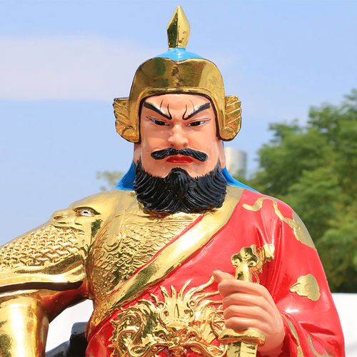 五道1.3米将军神像88厘米1.6米武道圣元帅玻璃钢树脂摆件