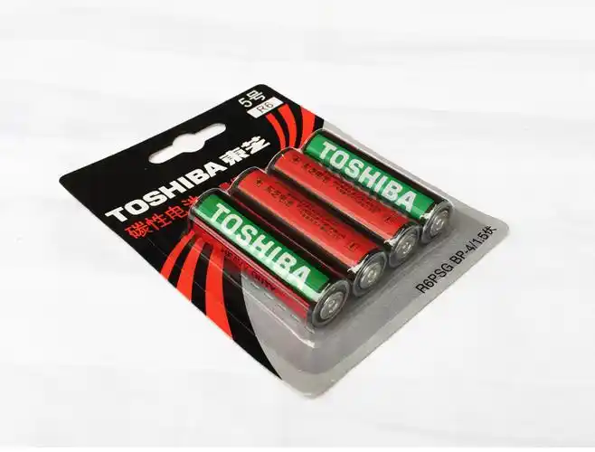 东芝5号电池碳性五号aa无汞电池黄金棒挂钟键盘鼠标15v电池4节5号4粒