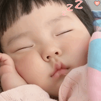 萌娃丸子妹表情包动图晚安宝贝 睡了勿扰