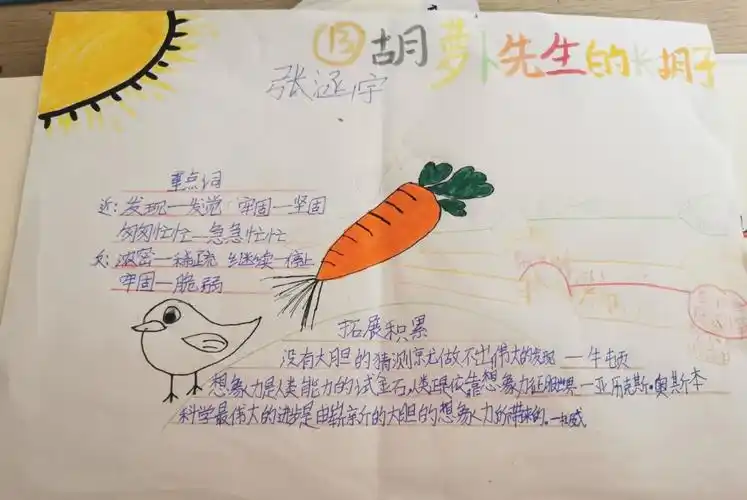 《胡萝卜先生的长胡子》——三(3)班思维导图展