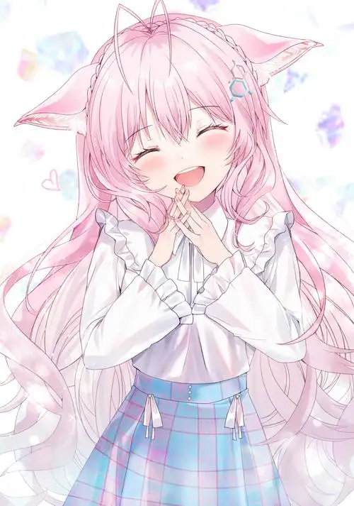 是兽耳粉毛妹子! 日本插画师paraffin的插画作品