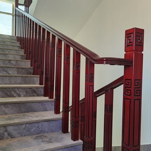 实木楼梯扶手楼梯扶手栏杆室内实木护栏实木楼梯扶手自装新中式