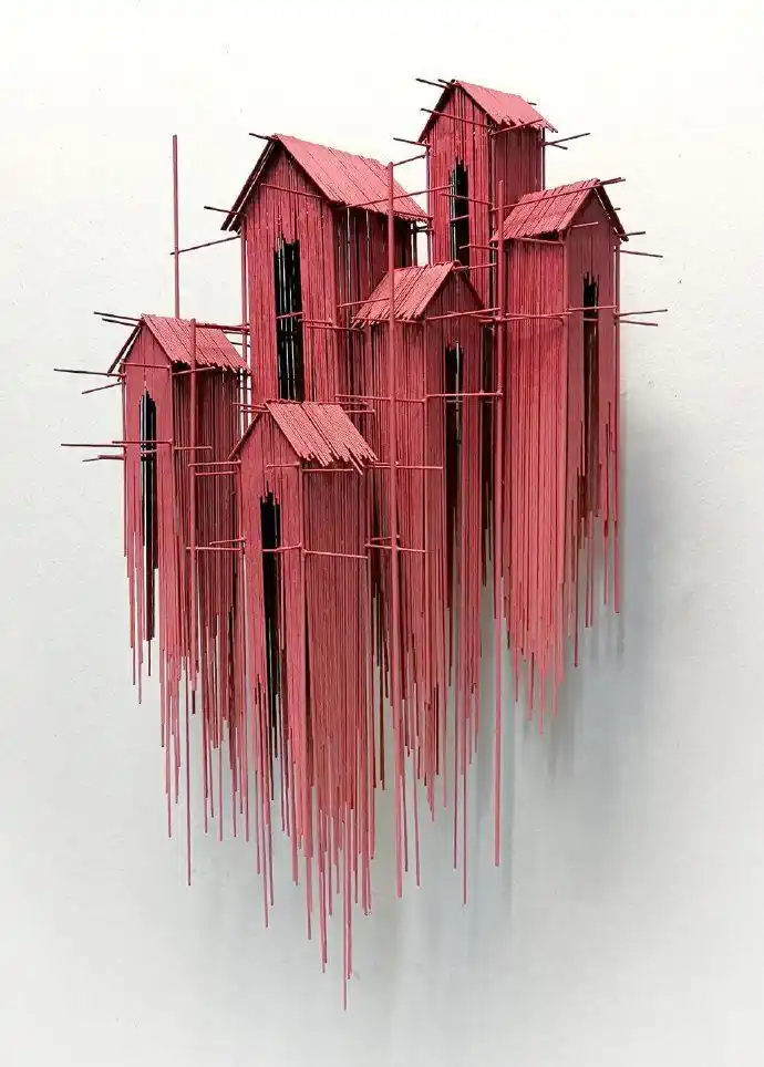 david moreno的建筑雕塑作品展示是否还记自己上立体构成时使用一次性