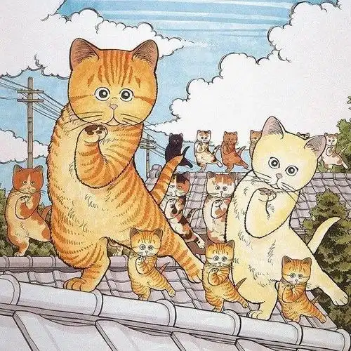 日本漫画中的喵星人,怎么可以那么可爱!