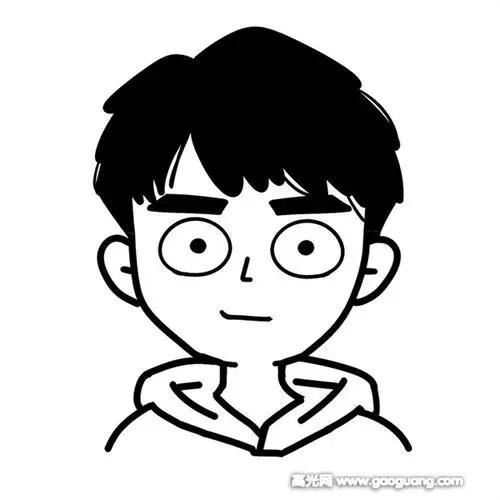 黑白人物简笔画头像,极简风黑白人物简笔画头像 - 高光网