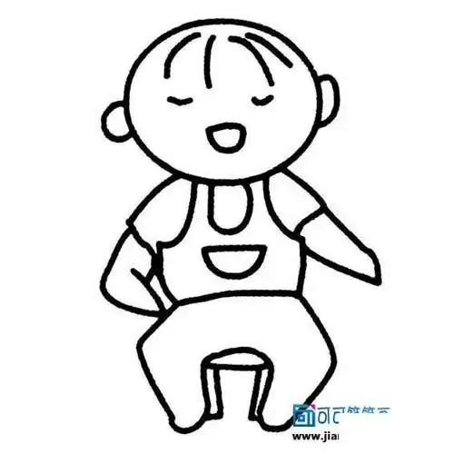 坐着的男孩简笔画,小男孩简笔画图片大全,儿童画坐着的男孩简笔图片