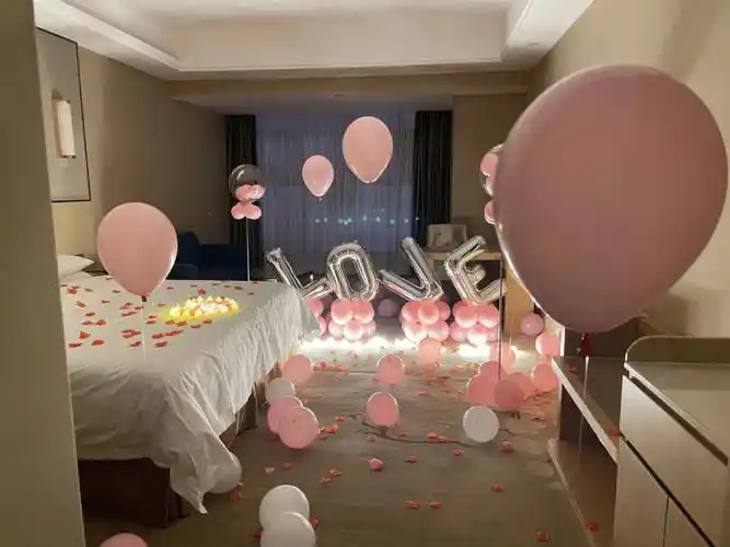 益阳酒店惊喜房布置益阳酒店求婚布置