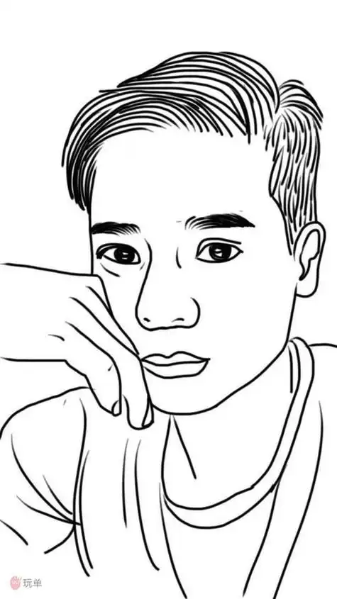人物肖像画简单简笔画