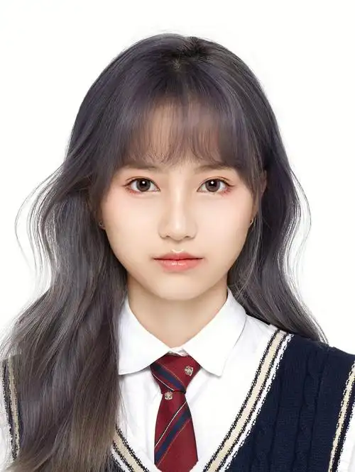 海马体证件照韩国女高中生