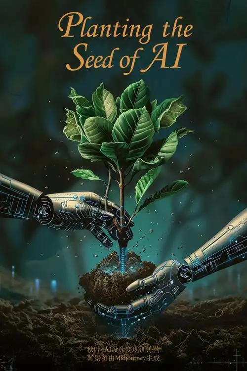 太惊艳了给朋友分享了这3张ai植树节海报我朋友圈直接炸了