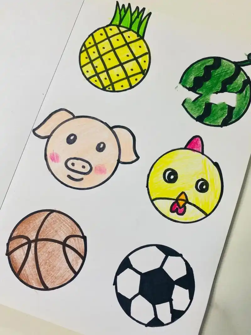 每日一画/关于圆形8715的简笔画/简单易上手 太久没更啦,以后会