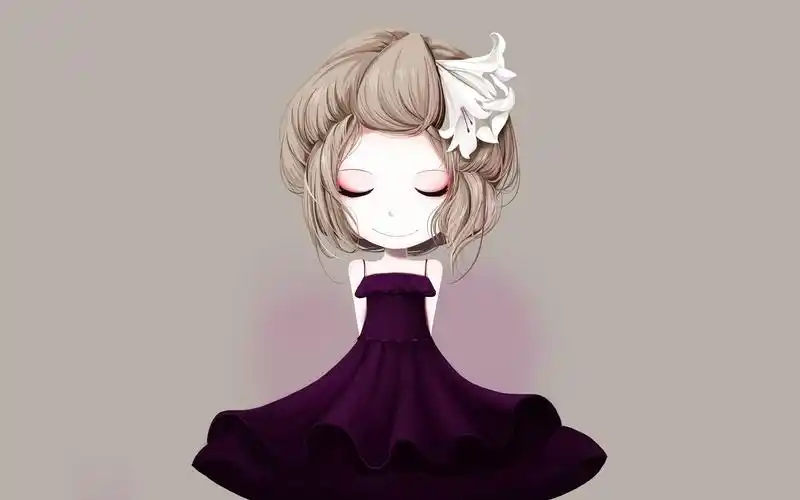 萱草姑娘,花花姑娘,可爱,萌,插话绘画,桑诶姆,花语,放下忧愁,隐藏起来