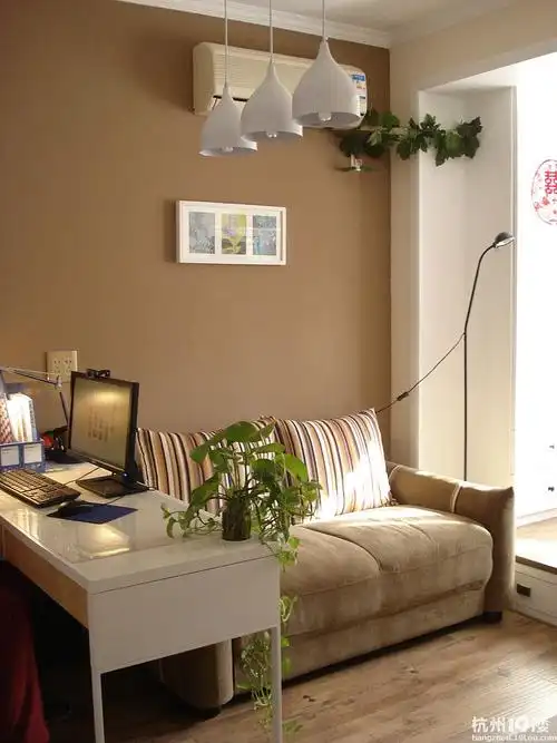 请教下,咖啡色的墙面结合什么浅色比较好