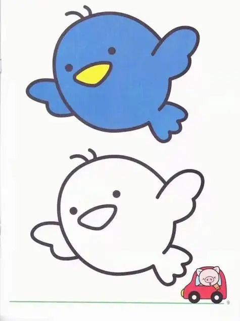 涂色适合小班培养小班幼儿简笔画兴趣的做法幼儿园小班涂色画图片大全