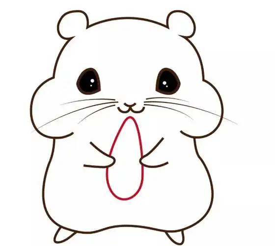 萌萌的仓鼠_动物简笔画_简笔画大全
