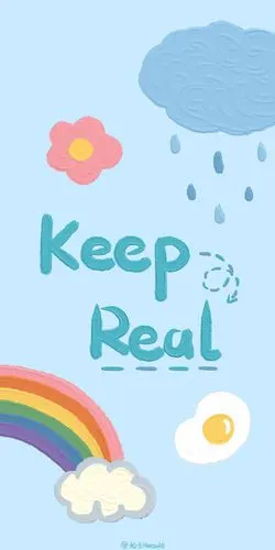 油画壁纸少女心插画 文字 纯色 锁屏 清新 cr:@松子matsuk0