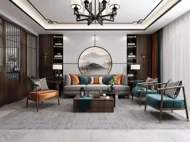 青马图韵丨新中式客厅:传统韵味之中,藏着你的气质