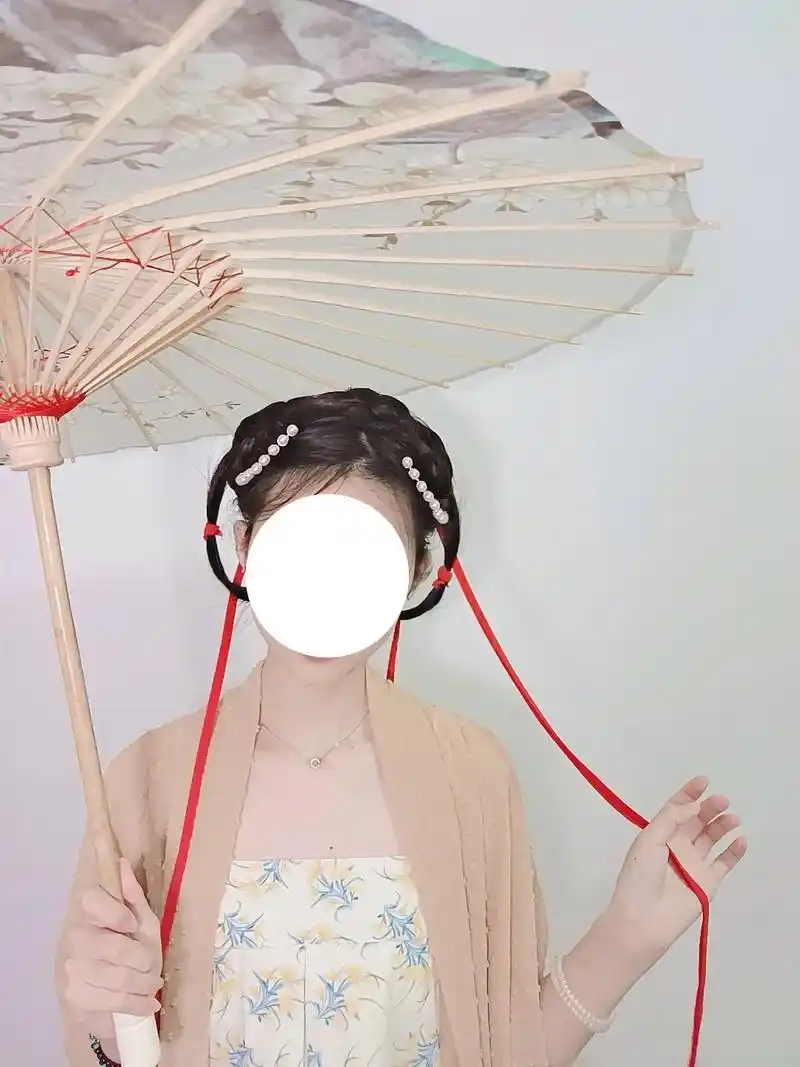 全真发汉服发型教程(十八)00 请假装看不见我后面头发批歪了 - 抖音