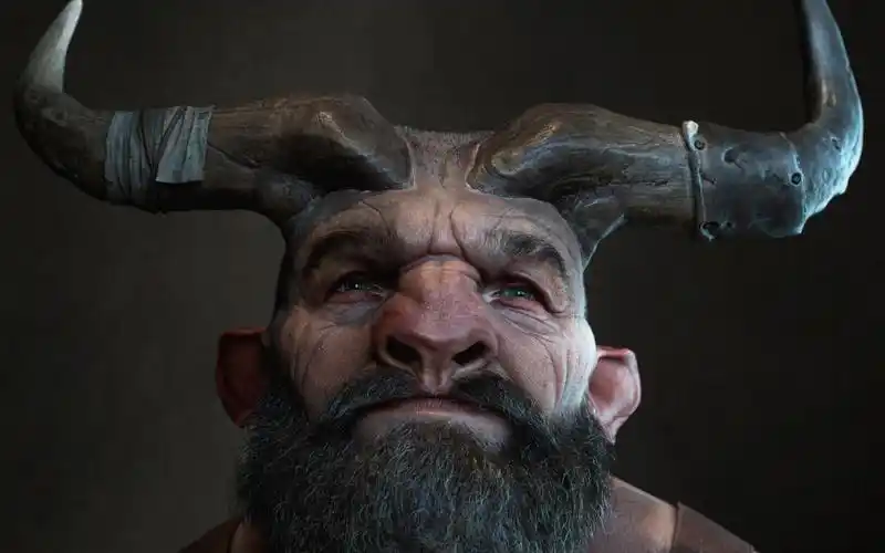 zbrush教程异形牛头人手办雕刻制作教学