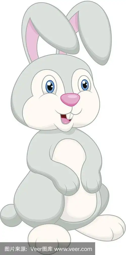 可爱的卡通兔子