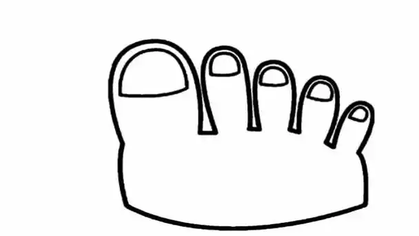 儿童简笔画画画小脚丫