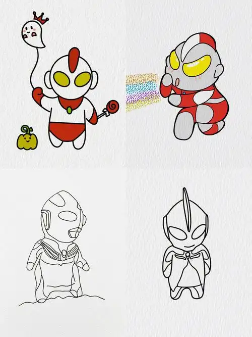 奥特曼简笔画|画画的日常😄