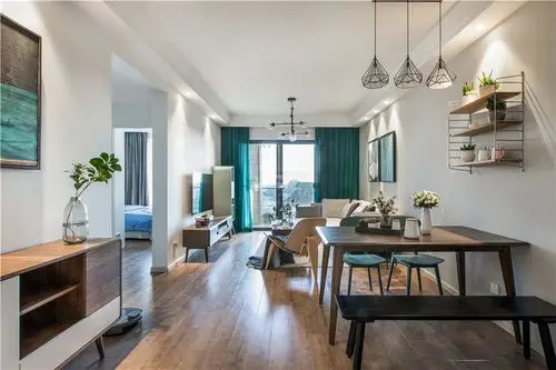 北欧三居室105平米10万-路劲时代城装修案例-武汉房天下家居装修网