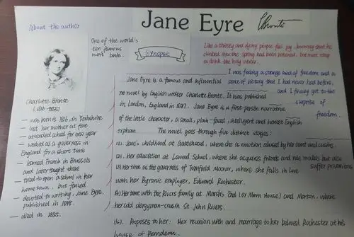 51&52班《简·爱》手抄报展评
