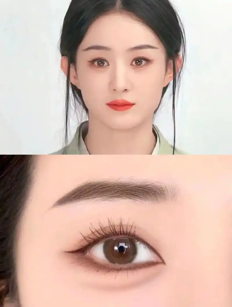 赵丽颖小圆脸新中式清冷感妆容