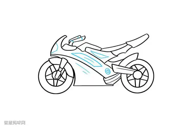 仿赛摩托车怎么画