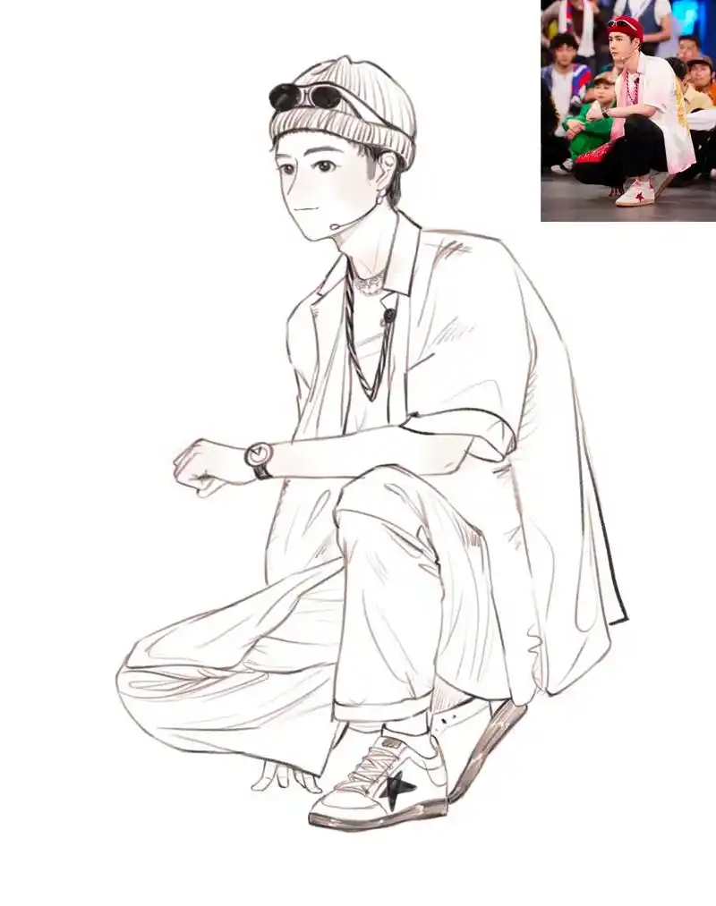 速写合集-王一博(9图)#画画 #手绘 #王一博 #明星 # - 抖音