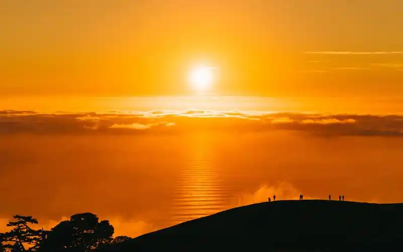 日落剪影4k高清原图查看