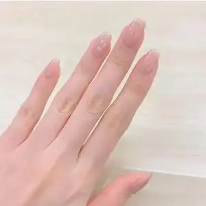 夏天美甲冰茶裸透色穿戴甲新娘拍照 手工显白自然假指甲贴片成品r