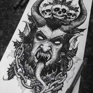 【撒旦纹身手稿】撒旦纹身线稿_撒旦纹身手稿图片 - 刺青会