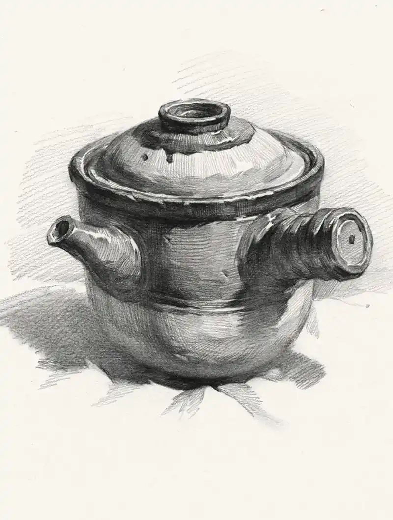 【每日分享】素描静物单个对照临本#杭州画室# #杭州纯画室# #杭州