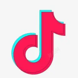 抖音红图抖音炫酷红蓝色logo图标高清图片