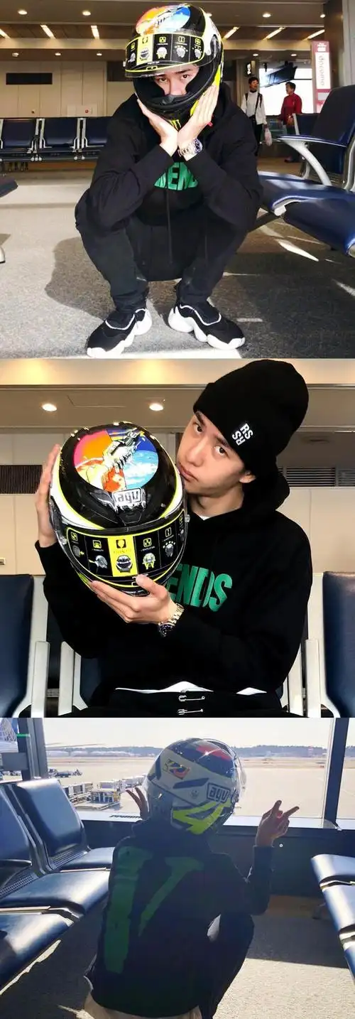 王一博多喜欢摩托就多喜欢头盔 王一博说 能吸引到他就是一双好看的